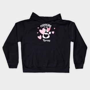 Cuddling Is My Therapy Kids Hoodie